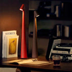 Modern Rechargeable LED Table Lamp with Adjustable Reading Light for Bedside and Desk