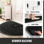 Rubber Half-Round Door Mat with Non-Slip Design for Indoor and Outdoor Use