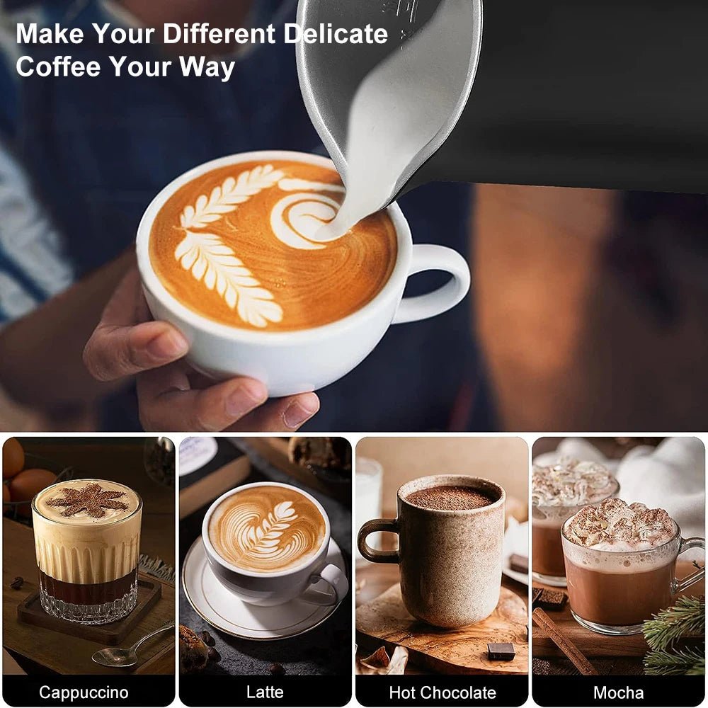 Electric Milk Frother for Coffee and Cappuccino - Automatic Hot and Cold Foam Maker - Sofitte