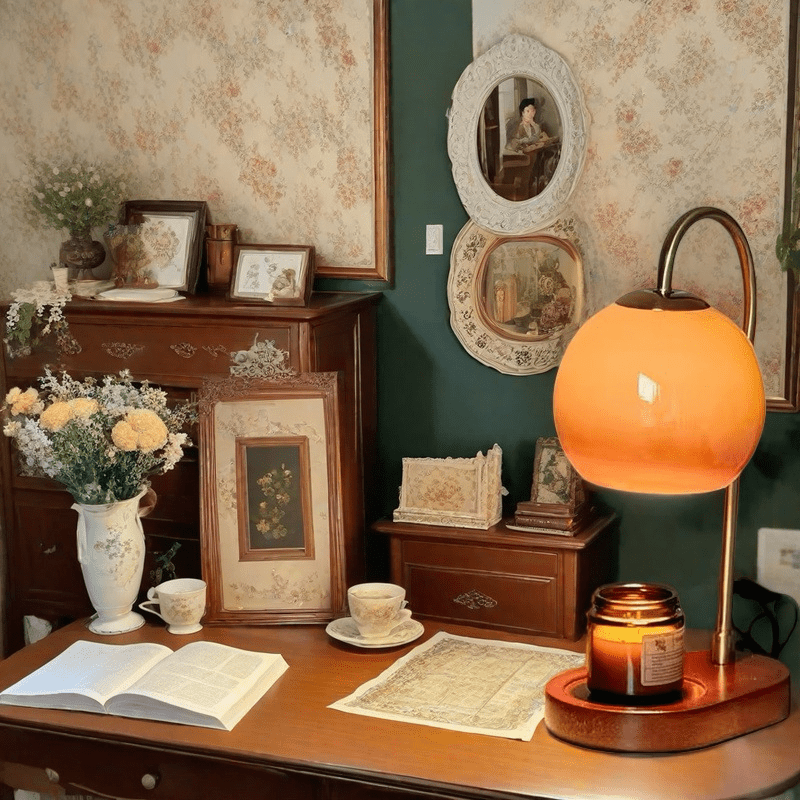 Flameless Candle Warmer Table Lamp with Adjustable Brightness for Safe Home Fragrance - Sofitte
