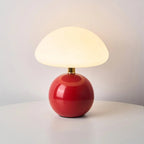 French Cream Mushroom LED Table Lamp with Adjustable Light Colors for Bedside and Living Room - Sofitte