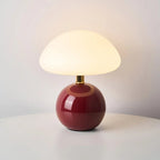 French Cream Mushroom LED Table Lamp with Adjustable Light Colors for Bedside and Living Room - Sofitte