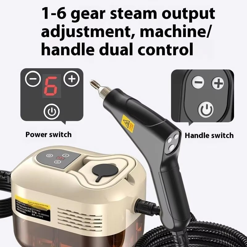 Handheld Steam Cleaner with 2500W Power and 1.2L Tank for Home and Car Cleaning - Sofitte