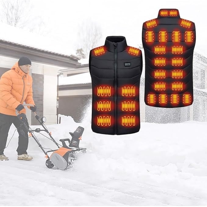 Heated Vest with USB Rechargeable Battery and Multiple Heating Zones for Outdoor Activities