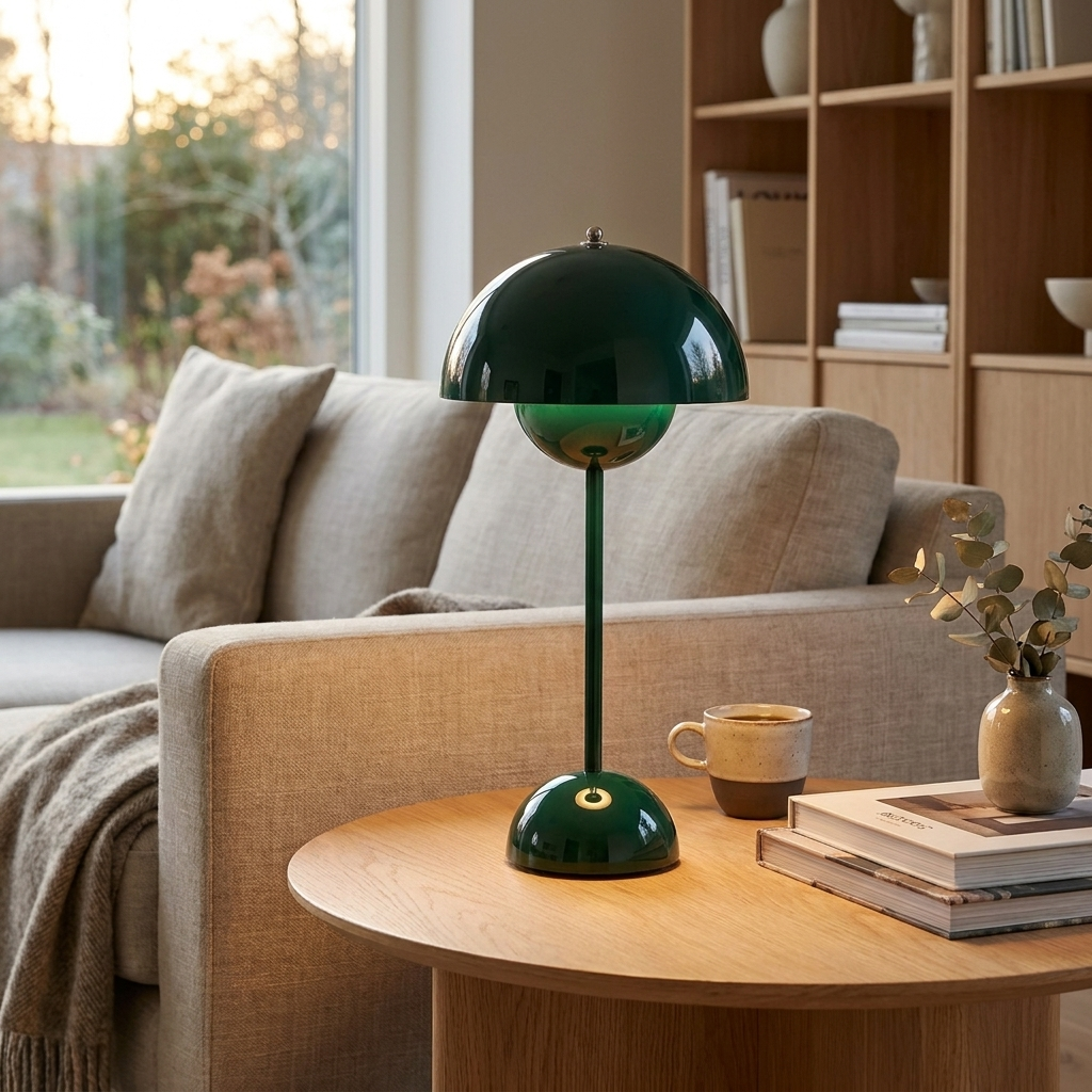 Scandinavian Rechargeable LED Table Lamp with Touch Control for Bedside, Desk and Living Room