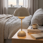 Scandinavian Rechargeable LED Table Lamp with Touch Control for Bedside, Desk and Living Room