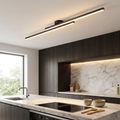 Modern Linear LED Semi-Flush Ceiling Light for Kitchen, Hallway and Home Office