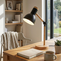 Scandinavian Wooden Desk Lamp with Adjustable Foldable Design for Home Office and Bedside