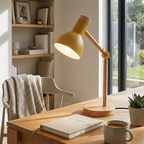Scandinavian Wooden Desk Lamp with Adjustable Foldable Design for Home Office and Bedside