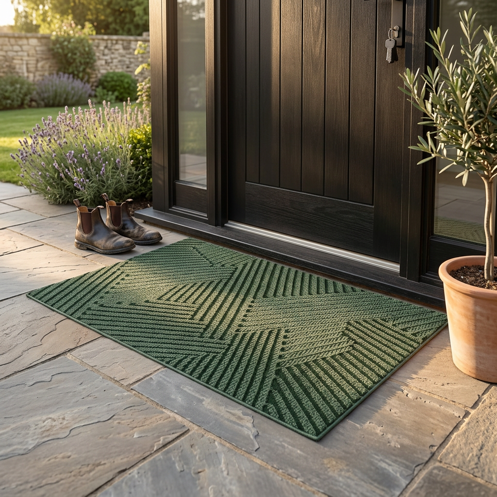 Non-Slip Door Mat for Indoor and Outdoor Use with Dirt-Resistant Textured Surface