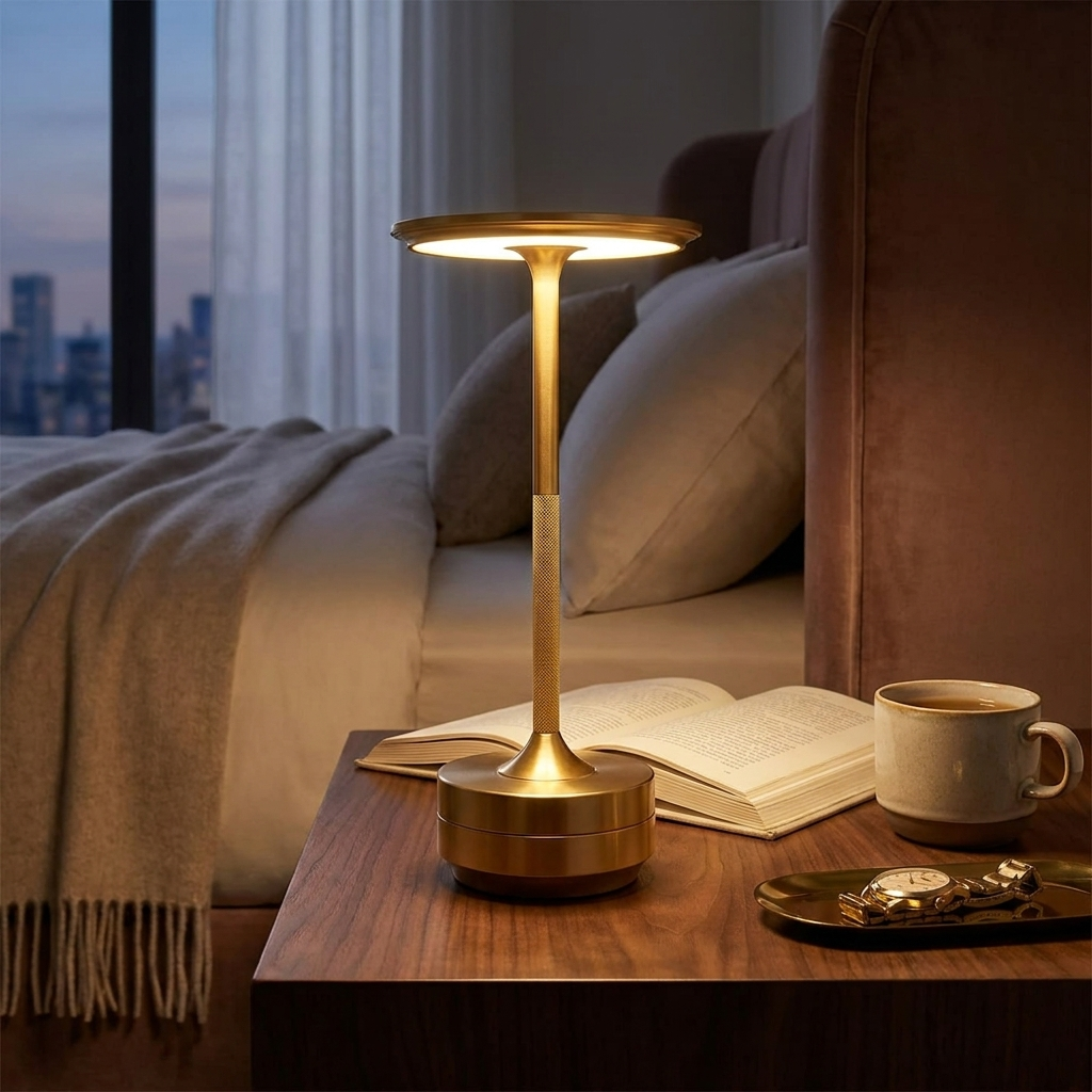 Rechargeable Touch Control Table Lamp for Modern Minimalist Interiors