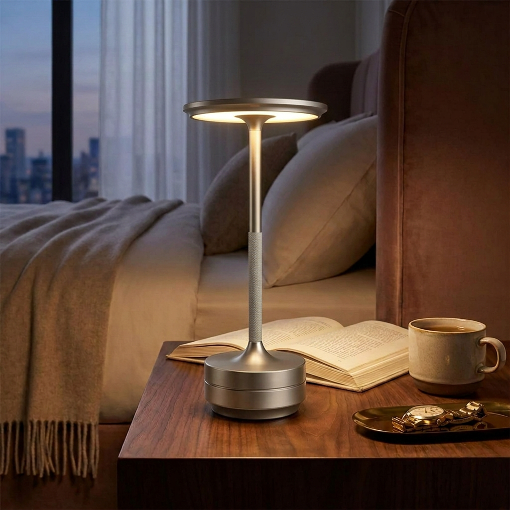 Rechargeable Touch Control Table Lamp for Modern Minimalist Interiors