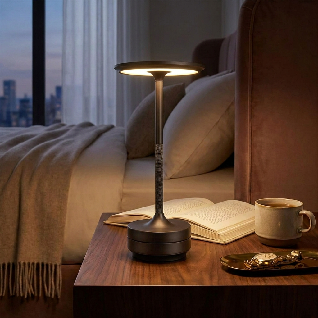 Rechargeable Touch Control Table Lamp for Modern Minimalist Interiors