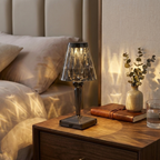 Cordless Crystal Touch Lamp with Adjustable Brightness for Indoor and Outdoor Use