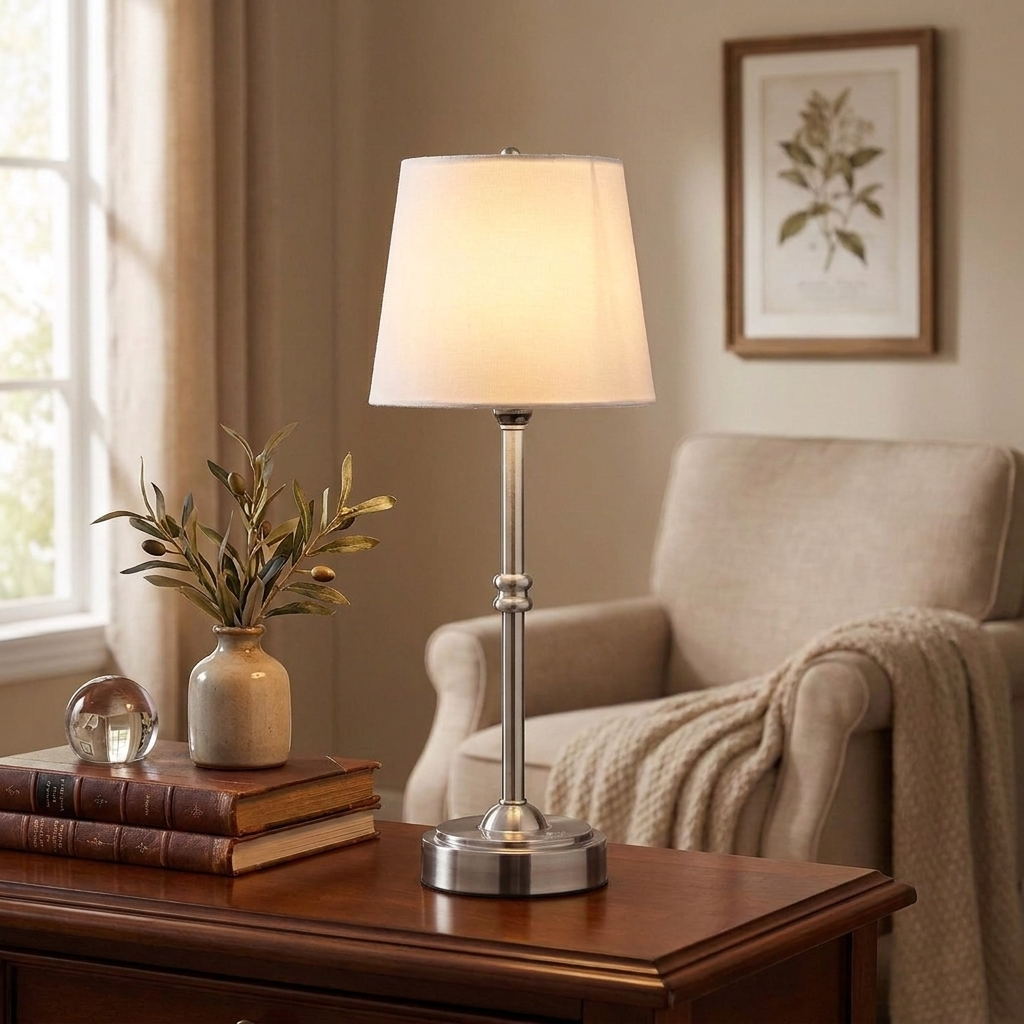 Cordless LED Table Lamp with Adjustable Brightness for Home and Outdoor Use