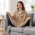 Wearable Heated Blanket with USB Power and Eight Heating Zones for Instant Warmth