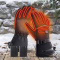 Electric Heated Gloves with Thermostat Control and Waterproof Shell for Outdoor Use