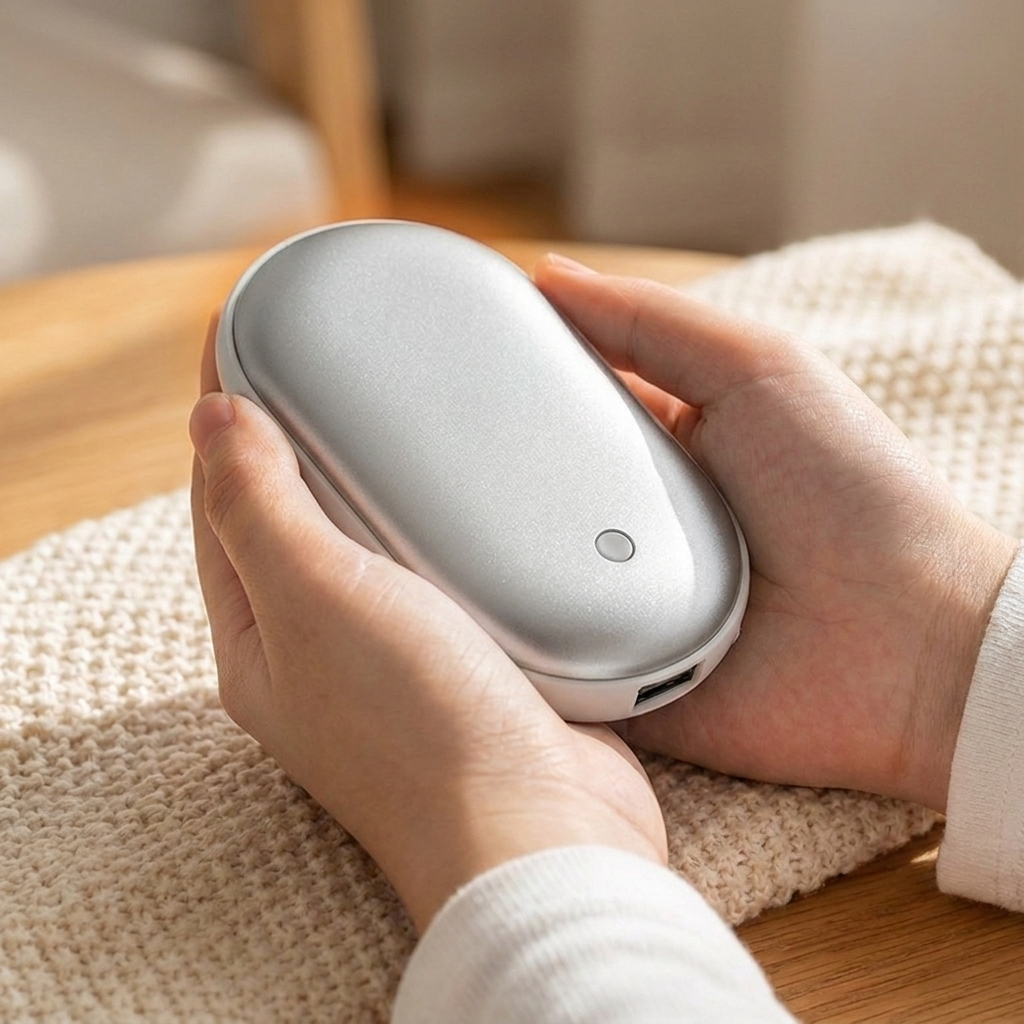 Rechargeable Hand Warmer Power Bank with Quick Heat and Adjustable Temperature Settings