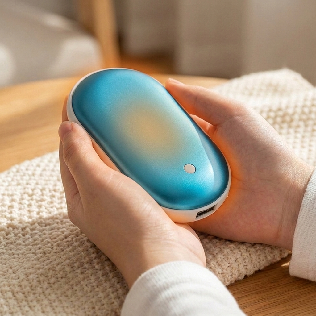 Rechargeable Hand Warmer Power Bank with Quick Heat and Adjustable Temperature Settings