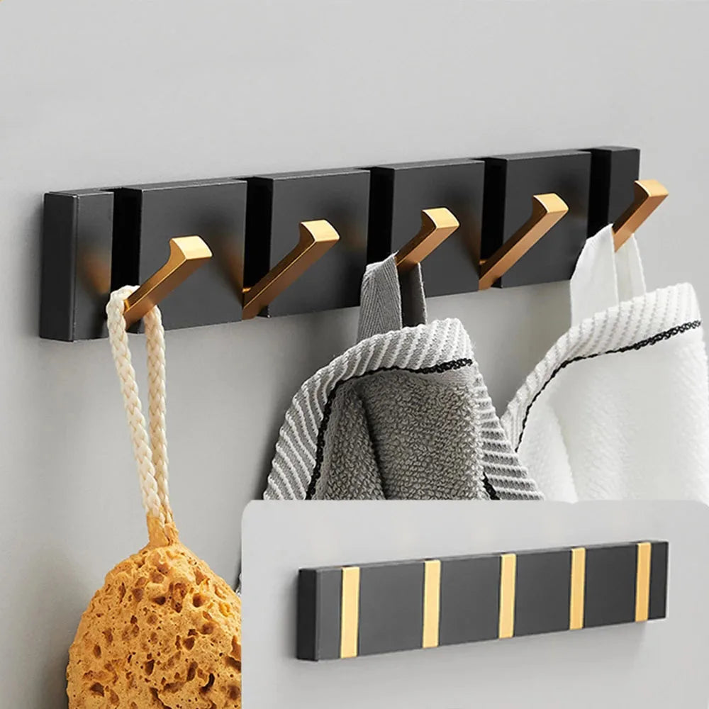 Wall-Mounted Foldable Hook for Coats and Accessories in Stainless Steel