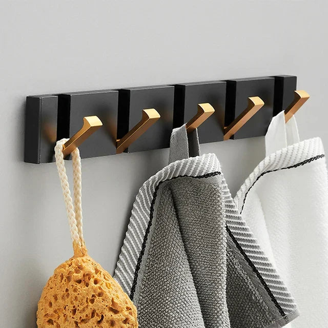 Wall-Mounted Foldable Hook for Coats and Accessories in Stainless Steel