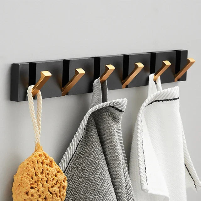 Wall-Mounted Foldable Hook for Coats and Accessories in Stainless Steel