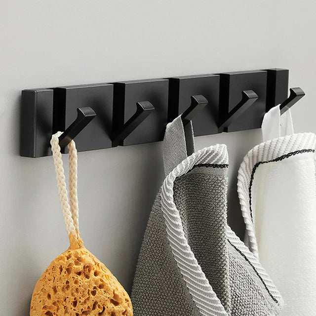 Wall-Mounted Foldable Hook for Coats and Accessories in Stainless Steel