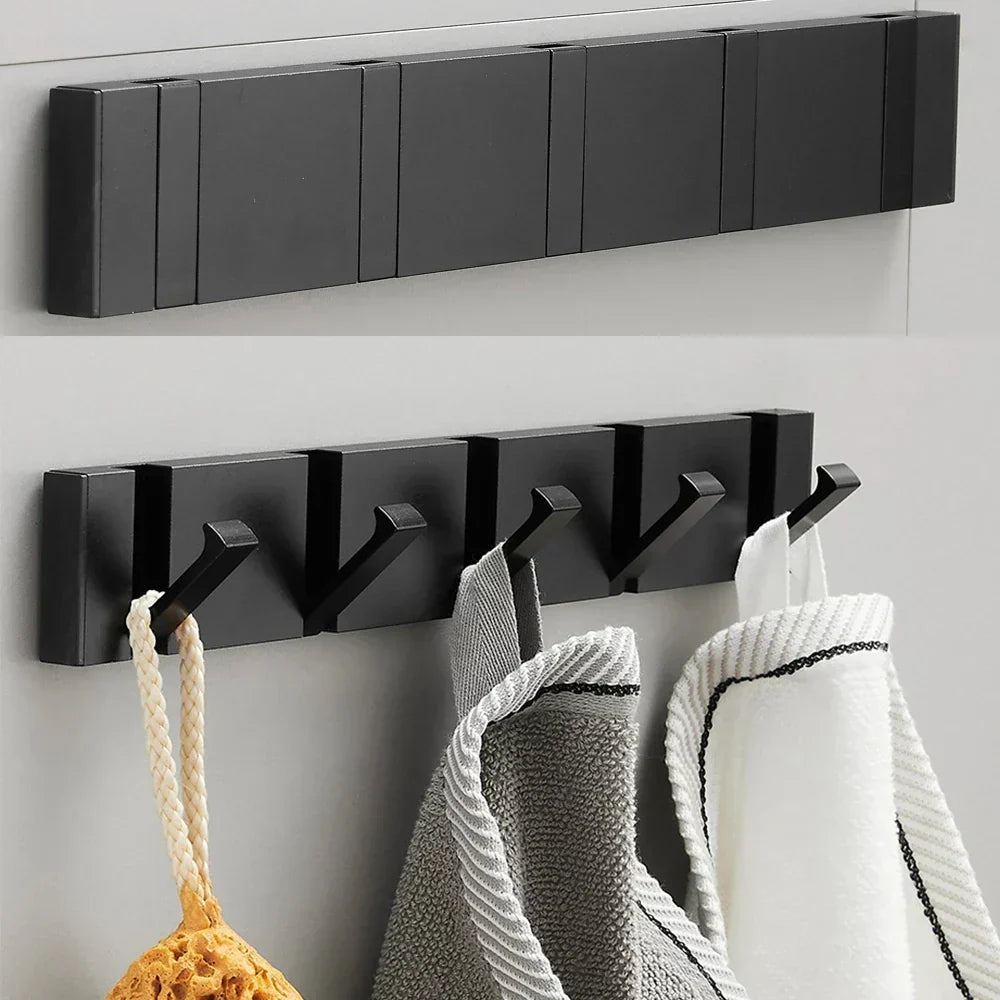 Wall-Mounted Foldable Hook for Coats and Accessories in Stainless Steel
