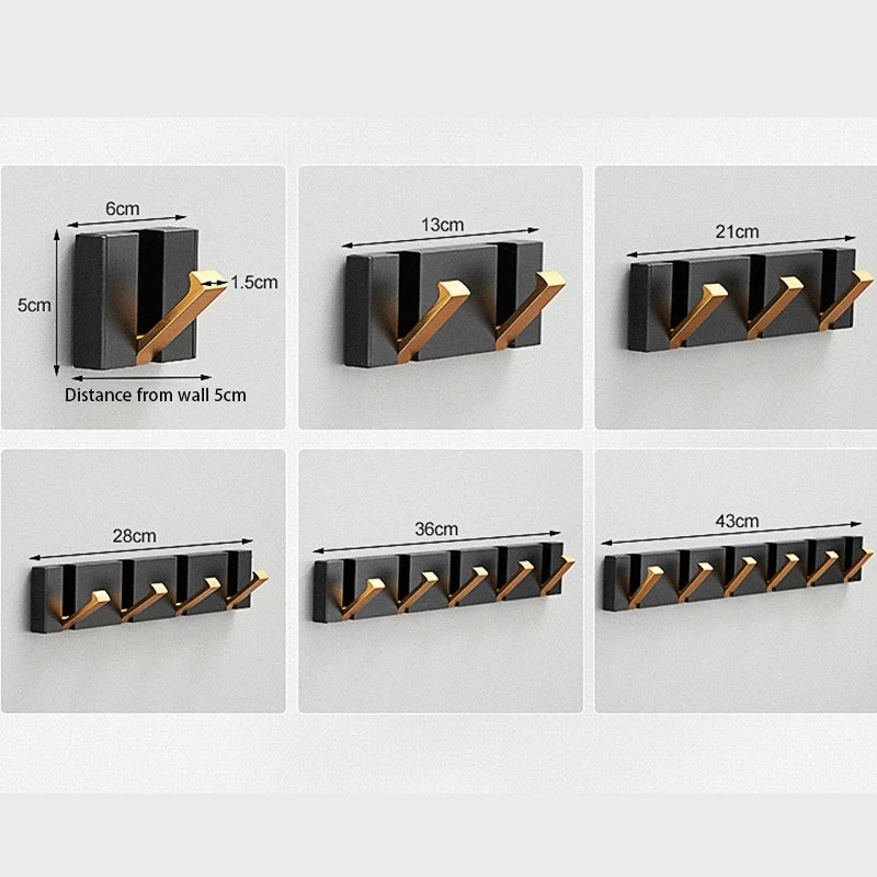 Wall-Mounted Foldable Hook for Coats and Accessories in Stainless Steel