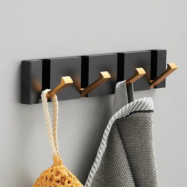 Wall-Mounted Foldable Hook for Coats and Accessories in Stainless Steel