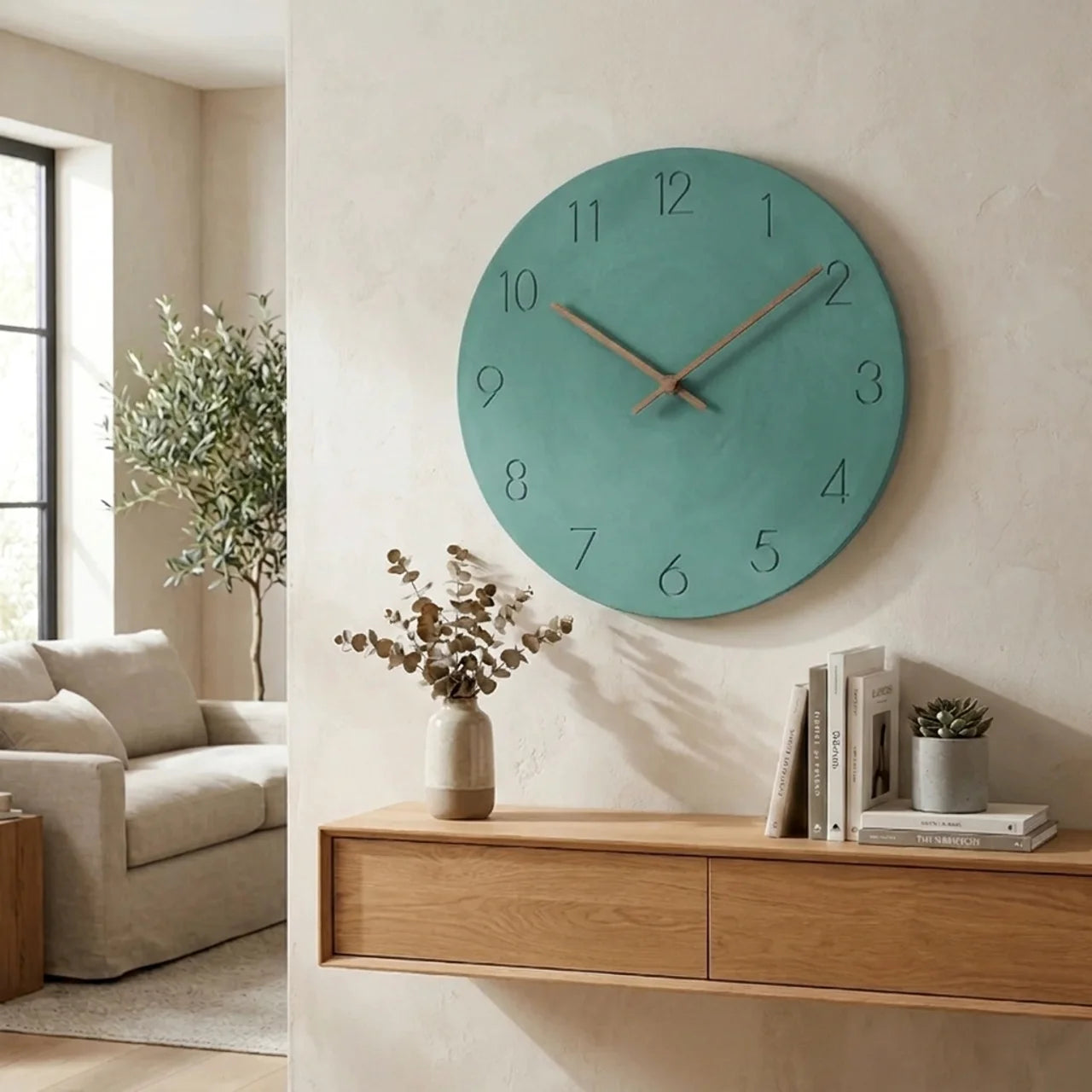 Minimalist Wall Clock with Silent Quartz Movement for Modern Home Décor