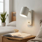 Nordic Wall-Mounted Adjustable Lamp with Integrated Switch for Bedroom and Study
