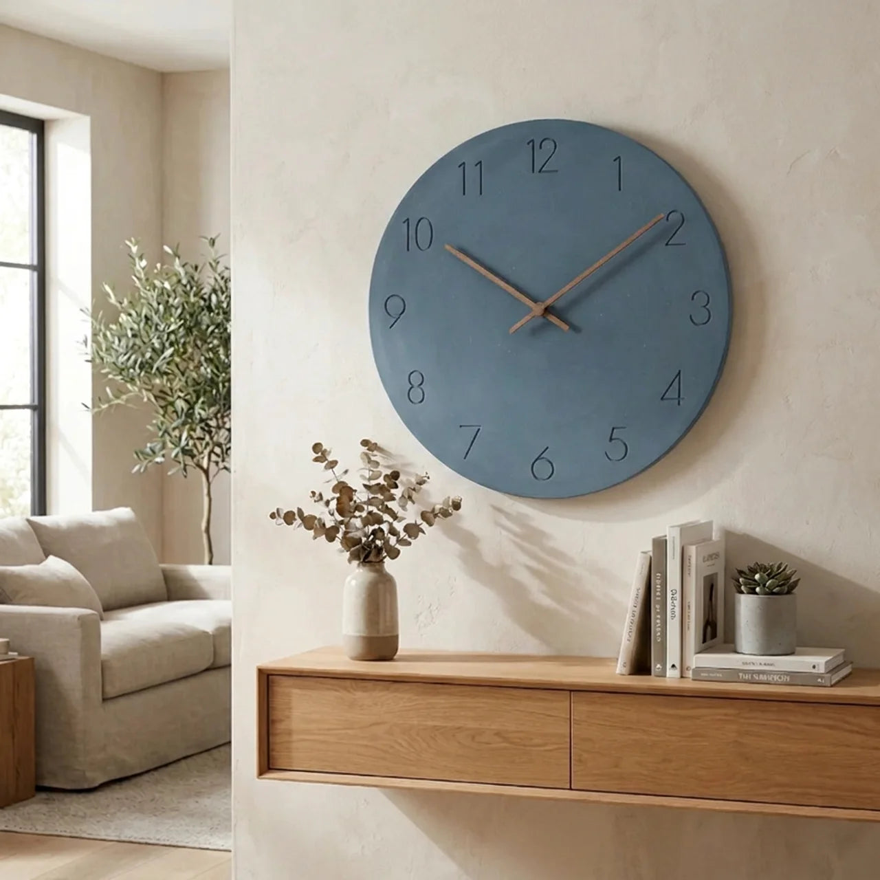 Minimalist Wall Clock with Silent Quartz Movement for Modern Home Décor