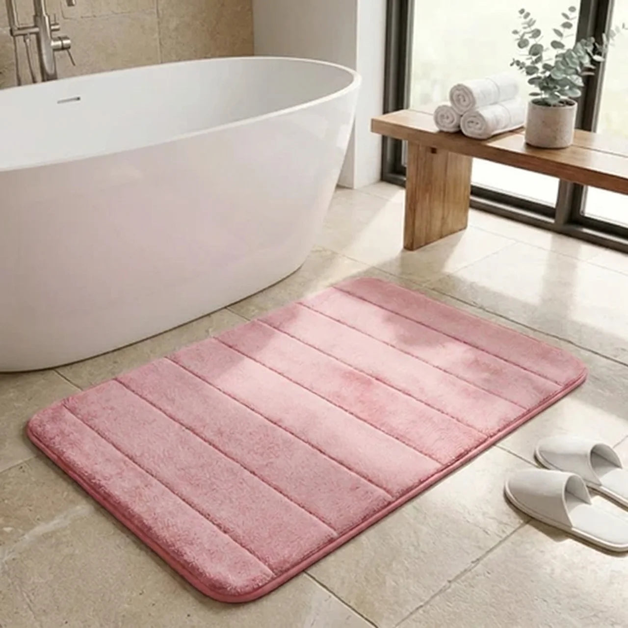 UltraSoft Absorbent Bath Mat with Anti-Slip Backing for Modern Bathrooms
