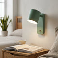 Nordic Wall-Mounted Adjustable Lamp with Integrated Switch for Bedroom and Study
