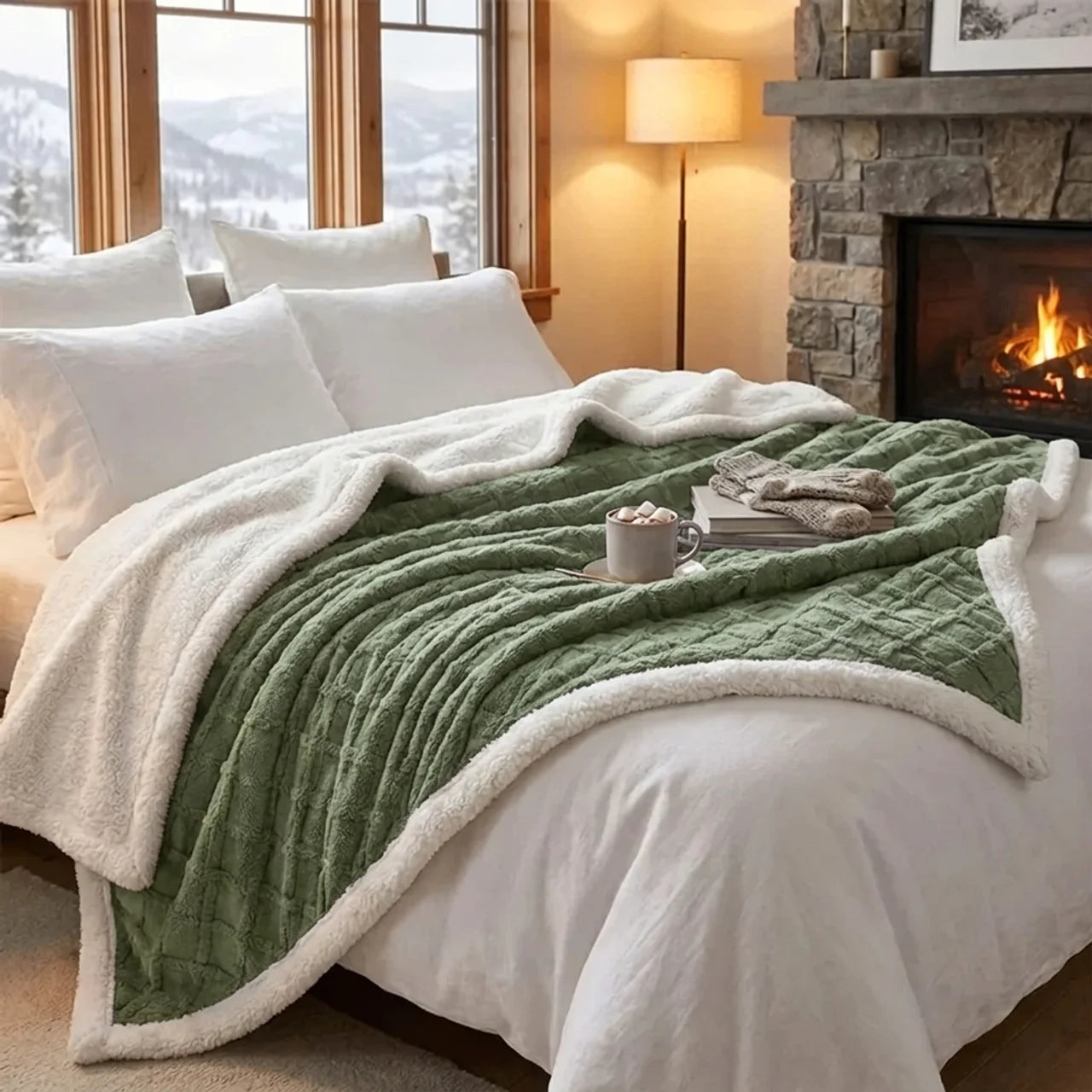 Ultra-Soft Double-Sided Fleece Blanket for Cozy Winter Nights