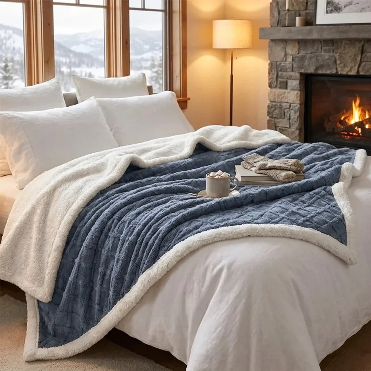 Ultra-Soft Double-Sided Fleece Blanket for Cozy Winter Nights