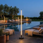 Modern Outdoor Floor Lamp with Wireless Charging for Patios and Gardens