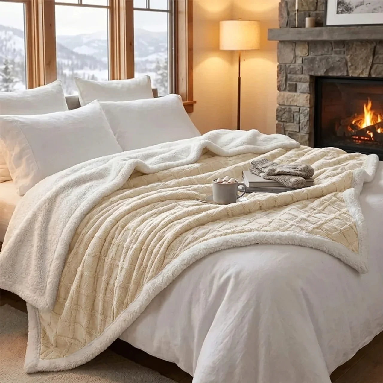 Ultra-Soft Double-Sided Fleece Blanket for Cozy Winter Nights