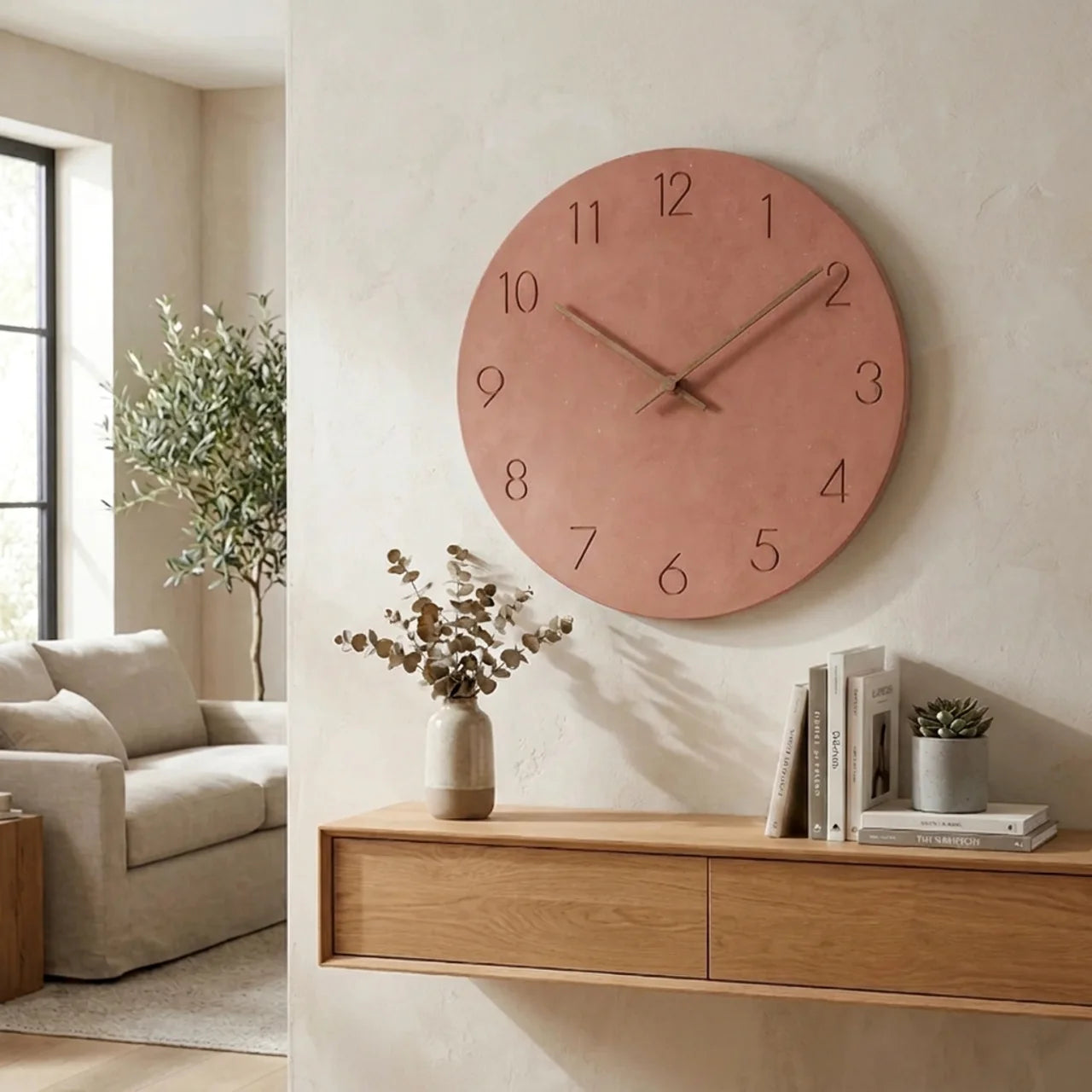 Minimalist Wall Clock with Silent Quartz Movement for Modern Home Décor