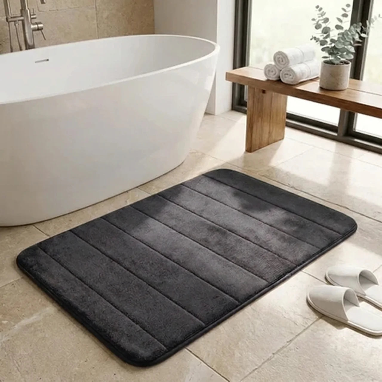 UltraSoft Absorbent Bath Mat with Anti-Slip Backing for Modern Bathrooms