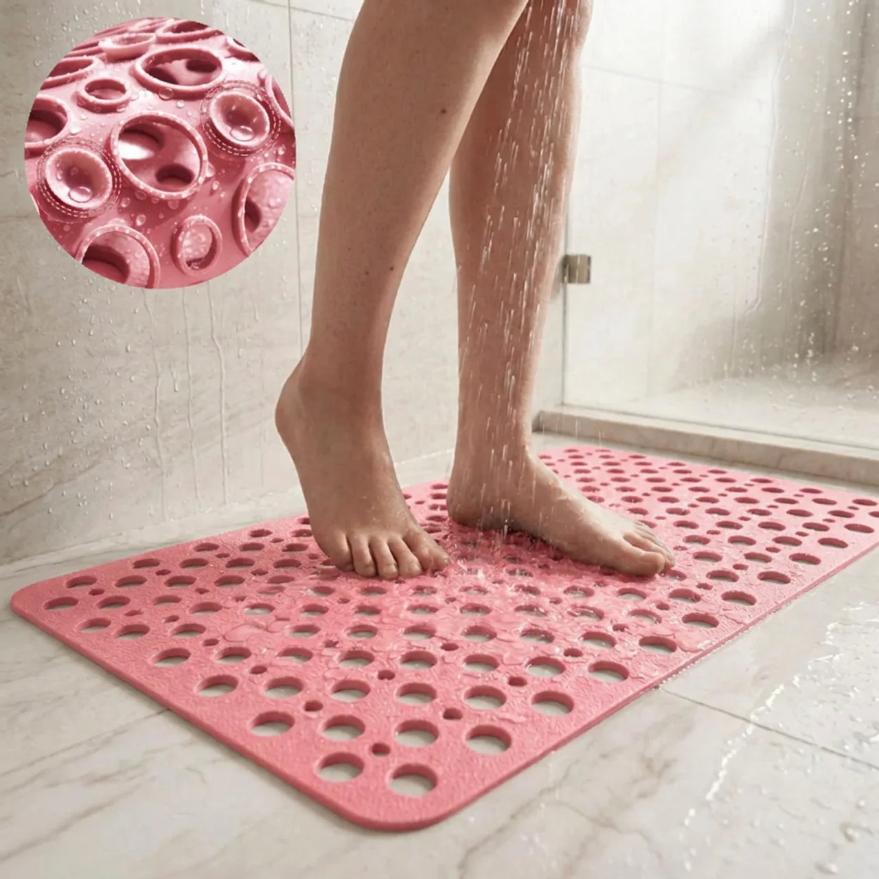 Antislip Shower Mat with Hygienic Protection for Bathroom Safety and Comfort