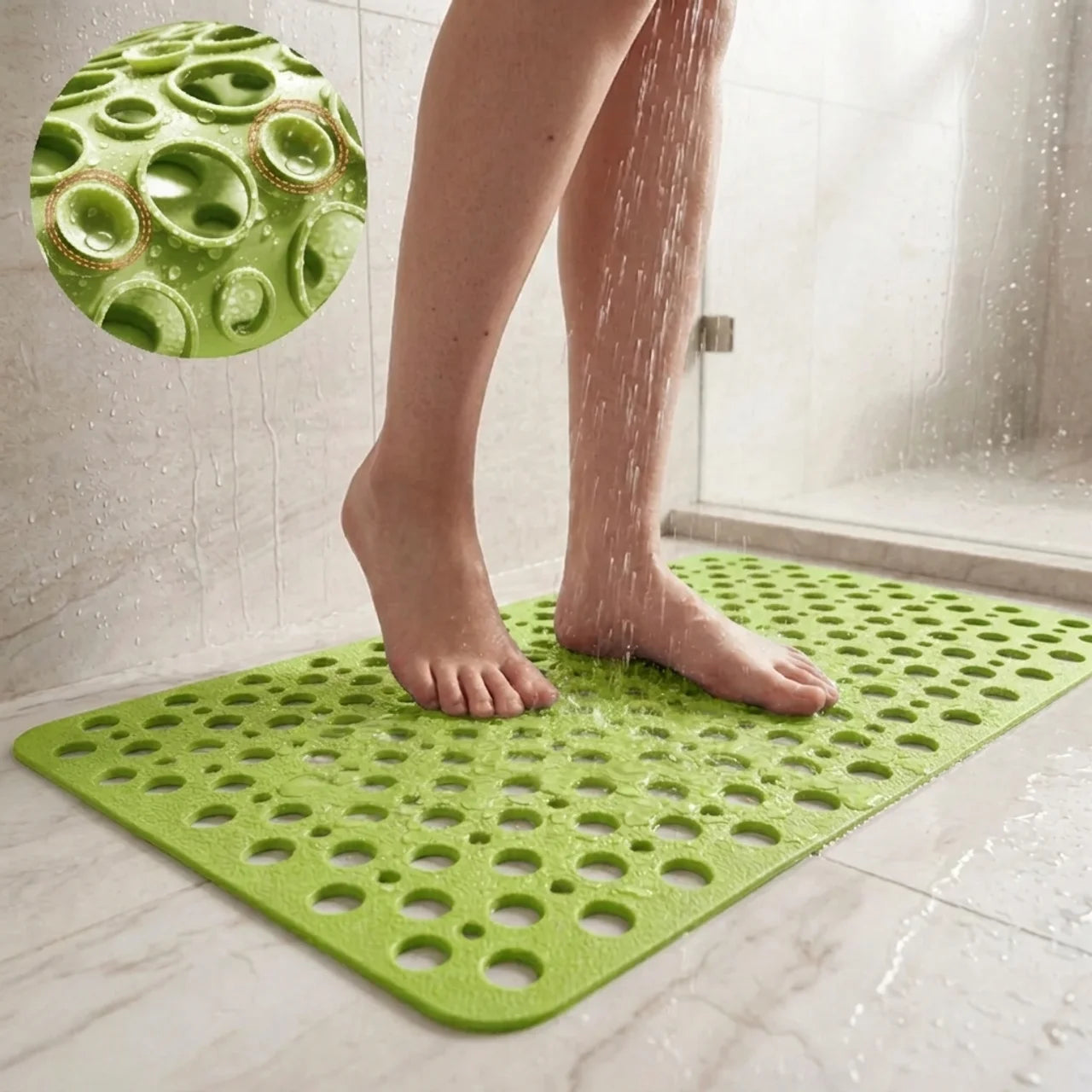 Antislip Shower Mat with Hygienic Protection for Bathroom Safety and Comfort
