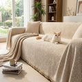 Herringbone Sofa Cover with Anti-Slip Design for Living Room Protection
