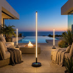 Modern Outdoor Floor Lamp with Wireless Charging for Patios and Gardens