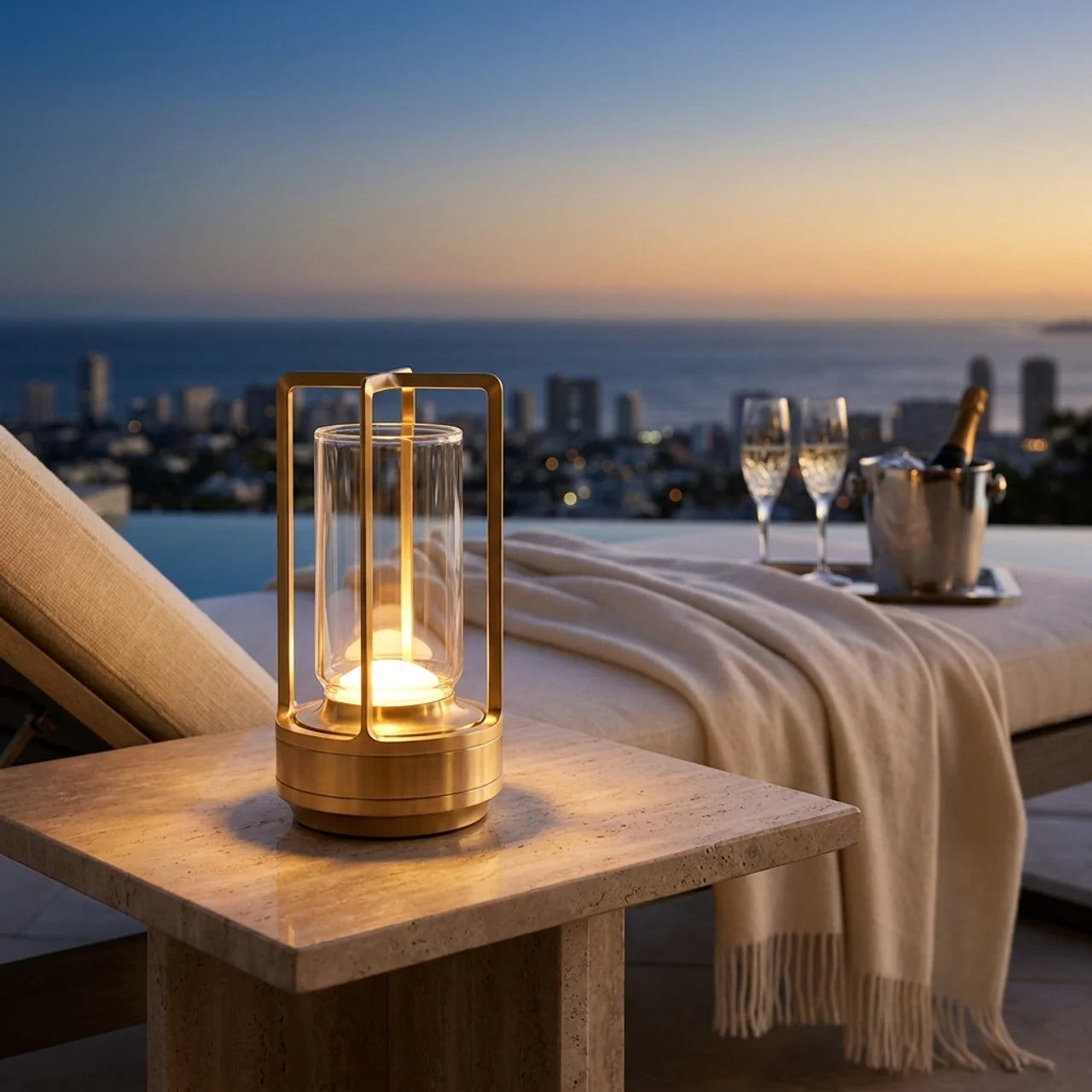 Cordless Rechargeable Crystal Lantern for Indoor and Outdoor Use