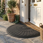 Rubber Half-Round Door Mat with Non-Slip Design for Indoor and Outdoor Use