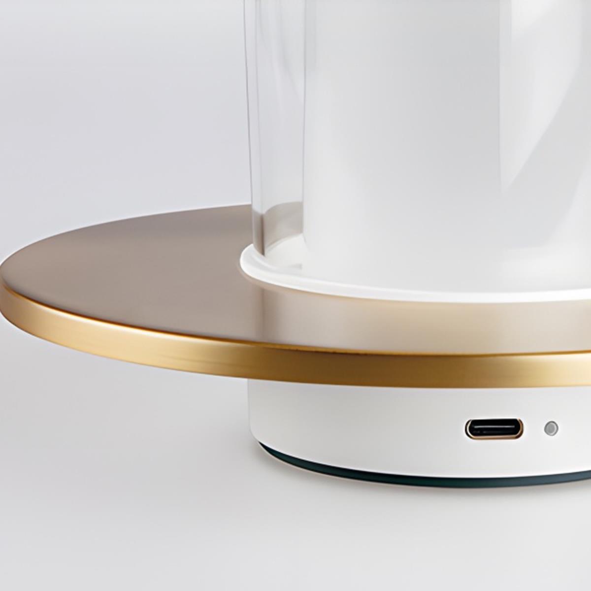 Rechargeable LED Touch Sensitive Table Lamp with Dimmable Warm Light for Modern Living Spaces