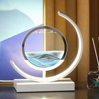 LED Table Lamp with 360° Rotating Sand Art for Bedroom and Living Room - Sofitte