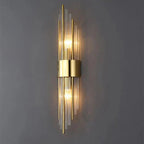 Art Deco Crystal LED Wall Sconce with Stainless Steel Frame for Hallway Bedroom and Living Room